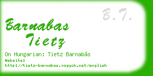 barnabas tietz business card