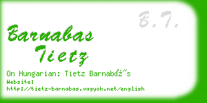 barnabas tietz business card